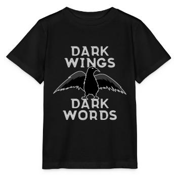 Dark Wings Dark Words - Stanley/Stella MINI CREATOR Kids’ T-Shirt - black - Front - Mikhail (115cm)