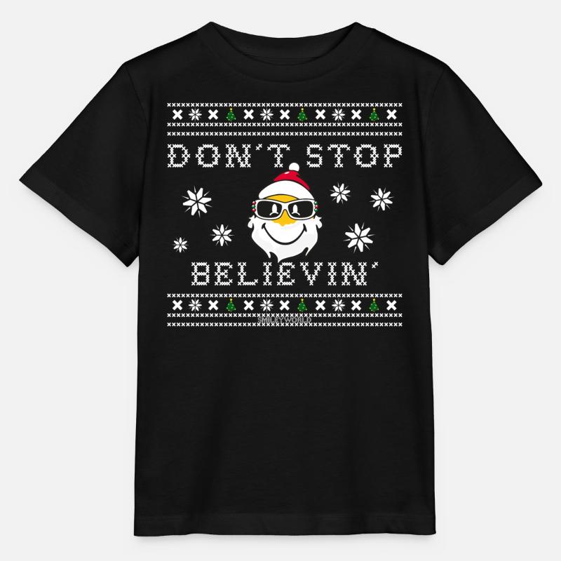 SmileyWorld Père Noël Avec Des Lunettes De Soleil - T-shirt bio MINI CREATOR Stanley/Stella Enfant - noir