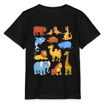 Animaux sauvages - T-shirt bio MINI CREATOR Stanley/Stella Enfant - noir - Devant - Mikhail (115cm)