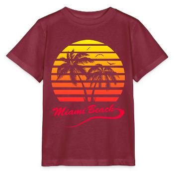 Miami Beach - Stanley/Stella MINI CREATOR Kids’ T-Shirt - burgundy - Front - Kain (125cm)