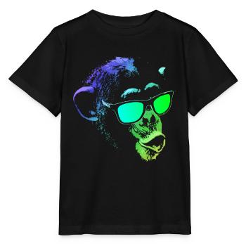 Kühler Affe - Stanley/Stella Kinder T-Shirt MINI CREATOR  - Schwarz - Vorne - Mikhail (115cm)