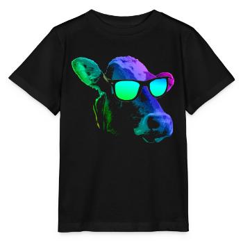 kühle Kuh - Stanley/Stella Kinder T-Shirt MINI CREATOR  - Schwarz - Vorne - Mikhail (115cm)
