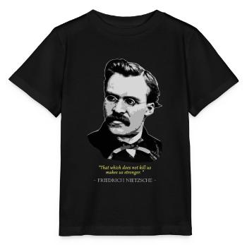 Citation Friedrich Nietzsche - T-shirt bio MINI CREATOR Stanley/Stella Enfant - noir - Devant - Mikhail (115cm)