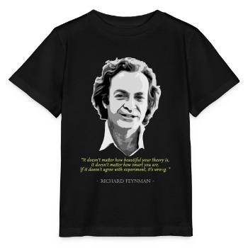 Richard FeynmanZitat - Stanley/Stella Kinder T-Shirt MINI CREATOR  - Schwarz - Vorne - Mikhail (115cm)