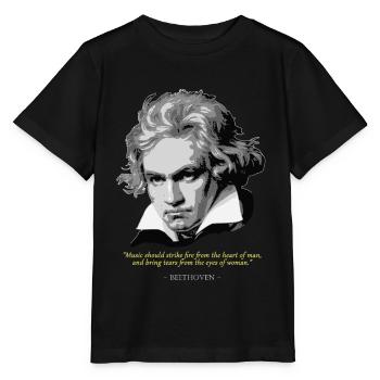 Beethoven Citation - T-shirt bio MINI CREATOR Stanley/Stella Enfant - noir - Devant - Mikhail (115cm)