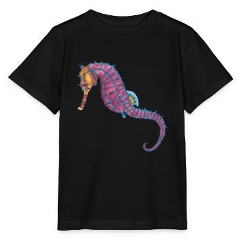 Hippocampe - T-shirt bio MINI CREATOR Stanley/Stella Enfant - noir - Devant - Mikhail (115cm)