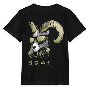 DJ Goat Bling G.O.A.T. Cooles und lustiges - Stanley/Stella Kinder T-Shirt MINI CREATOR  - Schwarz - Vorne - Mikhail (115cm)