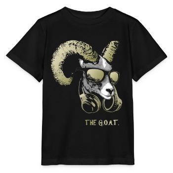 The Goat Bling Cool and Funny Music Animal with - Stanley/Stella MINI CREATOR Kids’ T-Shirt - black - Front - Mikhail (115cm)