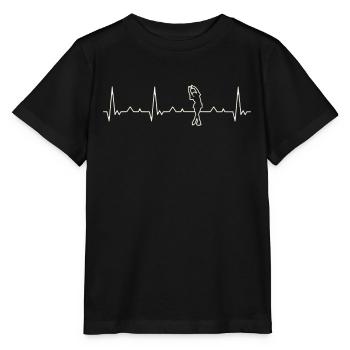 Figura patinando hielo dance chica. Corazón. Amor - T-shirt bio MINI CREATOR Stanley/Stella Enfant - noir - Devant - Mikhail (115cm)