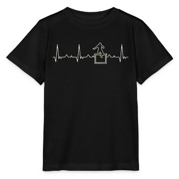 Hürde Sprint Dash Sprung. Herz. Liebe. Ekg. - Stanley/Stella Kinder T-Shirt MINI CREATOR  - Schwarz - Vorne - Mikhail (115cm)