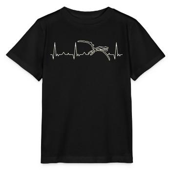 Esqueleto volador de dinosaurio. Corazón. Amor. - T-shirt bio MINI CREATOR Stanley/Stella Enfant - noir - Devant - Mikhail (115cm)