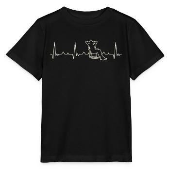 Sonnenbaden. Herz. Liebe. Ekg. Impuls. Schlagen. - Stanley/Stella Kinder T-Shirt MINI CREATOR  - Schwarz - Vorne - Mikhail (115cm)