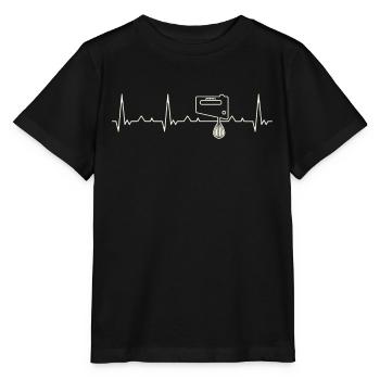 Mezclador eléctrico. Corazón. Amor. Ekg. - T-shirt bio MINI CREATOR Stanley/Stella Enfant - noir - Devant - Mikhail (115cm)