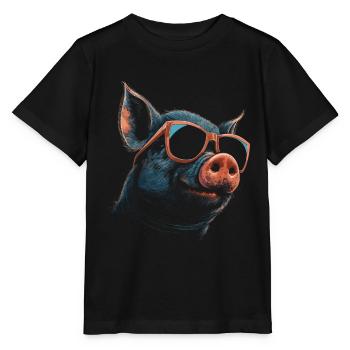 Lunettes de soleil cool cool - T-shirt bio MINI CREATOR Stanley/Stella Enfant - noir - Devant - Mikhail (115cm)