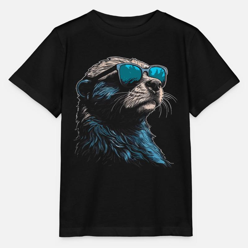 Otter Sonnenbrille - Stanley/Stella Kinder T-Shirt MINI CREATOR  - Schwarz