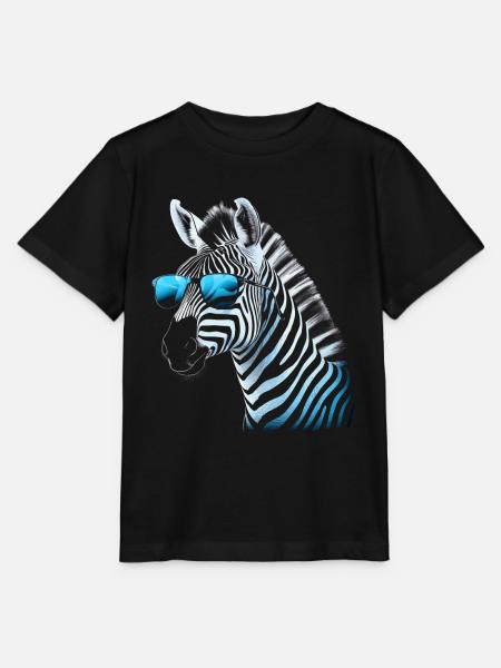 Kühle Zebra Sonnenbrille - Stanley/Stella Kinder T-Shirt MINI CREATOR - Schwarz