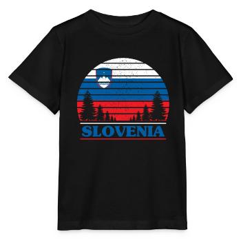 Slowenien - Stanley/Stella Kinder T-Shirt MINI CREATOR  - Schwarz - Vorne - Mikhail (115cm)