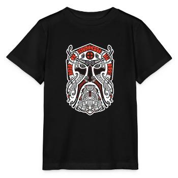 Thor mask Viking Vikings Odin Valhalla Walhalla - Stanley/Stella MINI CREATOR Kids’ T-Shirt - black - Front - Mikhail (115cm)