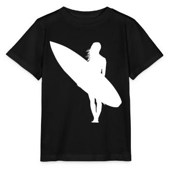 Surfergirl - Stanley/Stella Kinder T-Shirt MINI CREATOR  - Schwarz - Vorne - Mikhail (115cm)