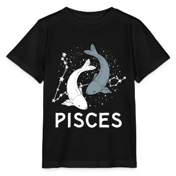 Sternzeichen Fische - Stanley/Stella Kinder T-Shirt MINI CREATOR  - Schwarz - Vorne - Mikhail (115cm)