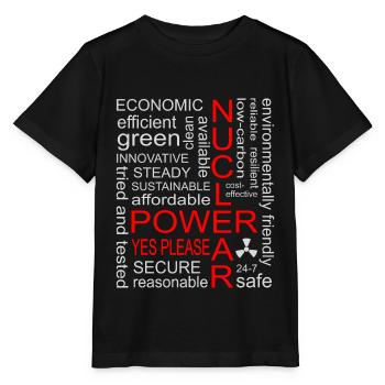 L’énergie nucléaire, oui s’il vous plaît, l’énergie nucléaire - T-shirt bio MINI CREATOR Stanley/Stella Enfant - noir - Devant - Mikhail (115cm)