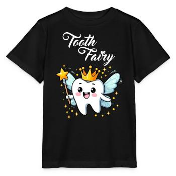Fée des dents Angleterre Amérique Dents de lait pépinière - T-shirt bio MINI CREATOR Stanley/Stella Enfant - noir - Devant - Mikhail (115cm)