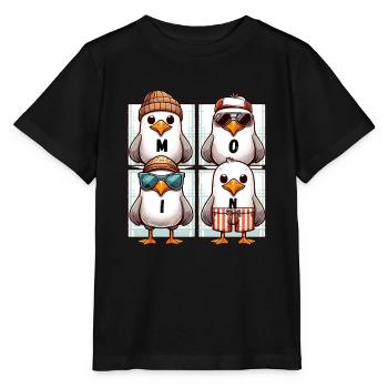 Hambourg Moin North Seagull Coast Beach Funny Lake - T-shirt bio MINI CREATOR Stanley/Stella Enfant - noir - Devant - Mikhail (115cm)