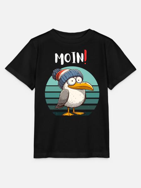 Möwe Hamburg Nordsee Moin Nordisch Lustig Beanie - Stanley/Stella Kinder T-Shirt MINI CREATOR - Schwarz