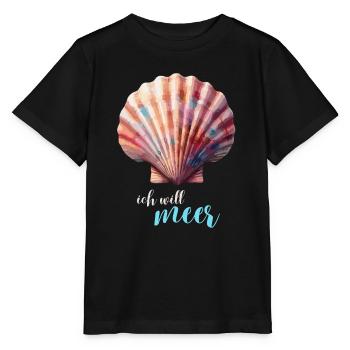 Vacances Coquillage Pétoncle Longing Vacances - T-shirt bio MINI CREATOR Stanley/Stella Enfant - noir - Devant - Mikhail (115cm)