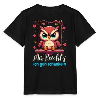 Owl I've Had Enough Swinging Kids School - Stanley/Stella MINI CREATOR Kids’ T-Shirt - black - Front - Mikhail (115cm)