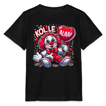 Carnaval Cologne Cologne Alaaf Cologne Clown Mignon - T-shirt bio MINI CREATOR Stanley/Stella Enfant - noir - Devant - Mikhail (115cm)