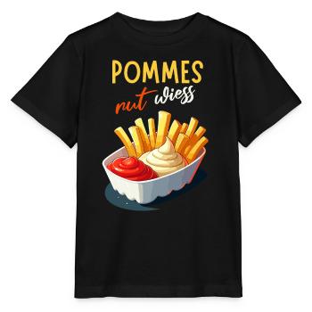 frites rut wiess snack bar Cologne kölsch fête drôle - T-shirt bio MINI CREATOR Stanley/Stella Enfant - noir - Devant - Mikhail (115cm)