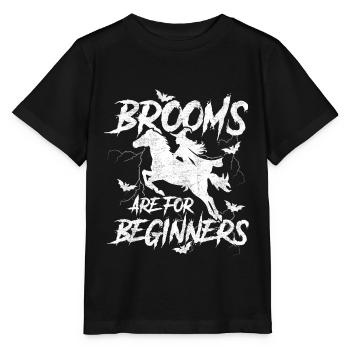 Halloween witch rider on the horse - Stanley/Stella MINI CREATOR Kids’ T-Shirt - black - Front - Mikhail (115cm)