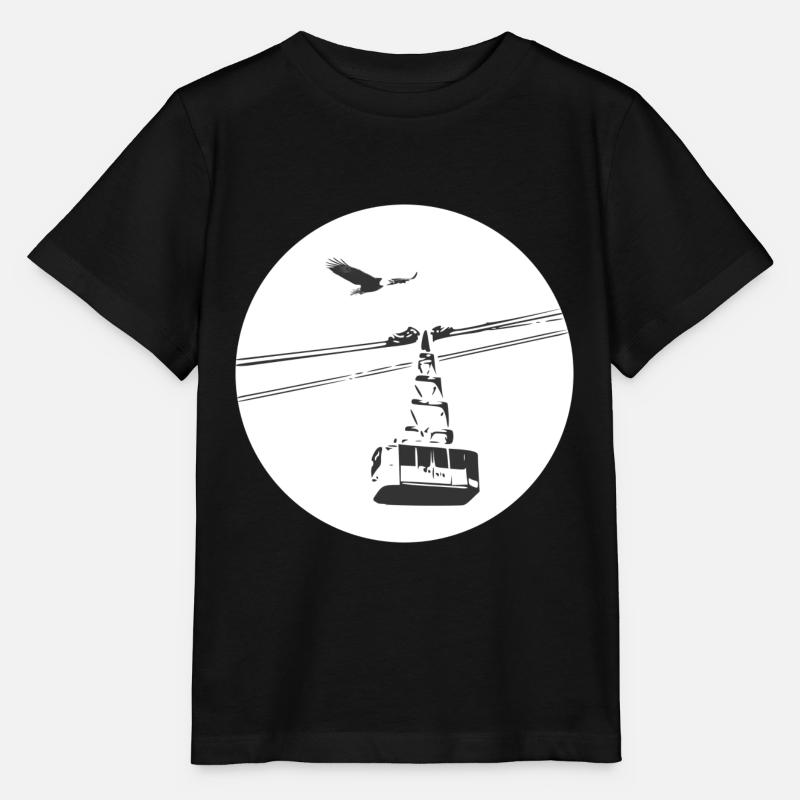 Gondel mit Adler schwarz - Stanley/Stella Kinder T-Shirt MINI CREATOR  - Schwarz