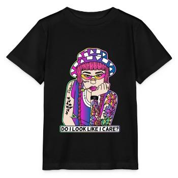 POP-ART COMIC TATTOO GIRL COMME JE M’EN SOUCIE? - T-shirt bio MINI CREATOR Stanley/Stella Enfant - noir - Devant - Mikhail (115cm)