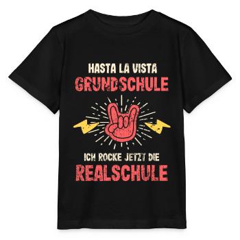 Hasta La Vista Grundschule 5. Klasse Realschule - Stanley/Stella Kinder T-Shirt MINI CREATOR  - Schwarz - Vorne - Mikhail (115cm)