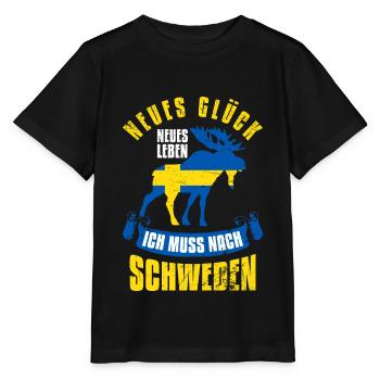 Neues Glück Neues Leben Ich Muss Nach Schweden - Stanley/Stella Kinder T-Shirt MINI CREATOR  - Schwarz - Vorne - Mikhail (115cm)