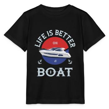 Boot - Stanley/Stella Kinder T-Shirt MINI CREATOR  - Schwarz - Vorne - Mikhail (115cm)