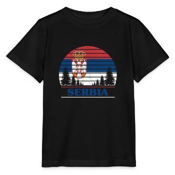 Serbien - Stanley/Stella Kinder T-Shirt MINI CREATOR  - Schwarz - Vorne - Mikhail (115cm)