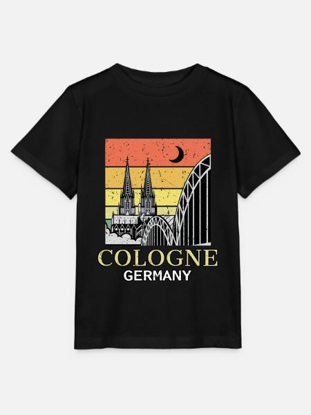 Köln Kölner Dom Shirt - Stanley/Stella Kinder T-Shirt MINI CREATOR - Schwarz