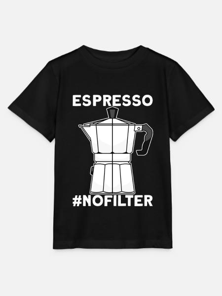 Espresso #nofilter coffee T-Shirt - Stanley/Stella MINI CREATOR Kids’ T-Shirt - black