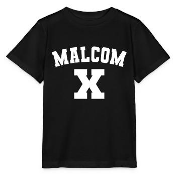 MALCOM X Black History - T-shirt bio MINI CREATOR Stanley/Stella Enfant - noir - Devant - Mikhail (115cm)