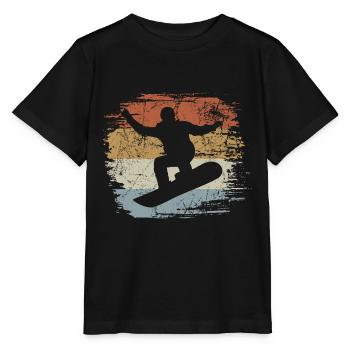 Snowboard, Halfpipe, Sports d’hiver, Ski - T-shirt bio MINI CREATOR Stanley/Stella Enfant - noir - Devant - Mikhail (115cm)