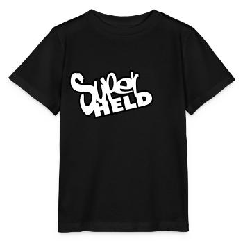superheld - Stanley/Stella Kinder T-Shirt MINI CREATOR  - Schwarz - Vorne - Mikhail (115cm)