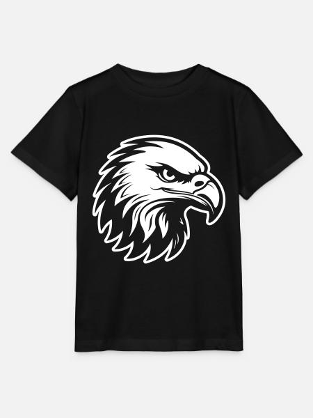 Adler Kopf - Stanley/Stella Kinder T-Shirt MINI CREATOR  - Schwarz