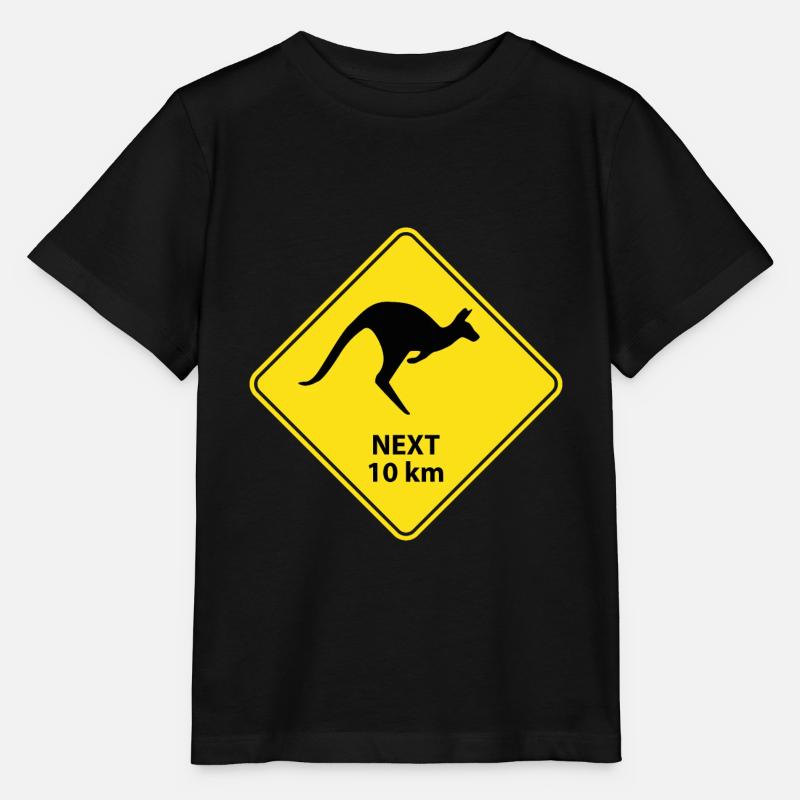 Känguru Australien Schild - Stanley/Stella Kinder T-Shirt MINI CREATOR  - Schwarz