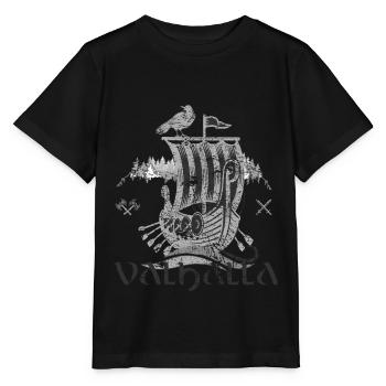 Valhalla Viking Vikings Bjoern Eisenseite - Stanley/Stella Kinder T-Shirt MINI CREATOR  - Schwarz - Vorne - Mikhail (115cm)