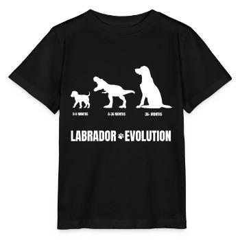 Labrador Puppy Dog Training Puberty Funny Wau - Stanley/Stella MINI CREATOR Kids’ T-Shirt - black - Front - Mikhail (115cm)