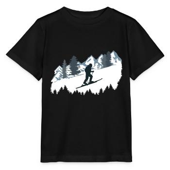 Ski tourers and mountains, ski tours - Stanley/Stella MINI CREATOR Kids’ T-Shirt - black - Front - Mikhail (115cm)