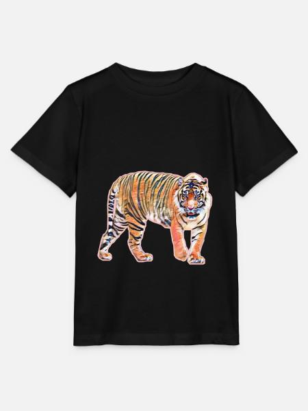 Tiger - Stanley/Stella Kinder T-Shirt MINI CREATOR  - Schwarz